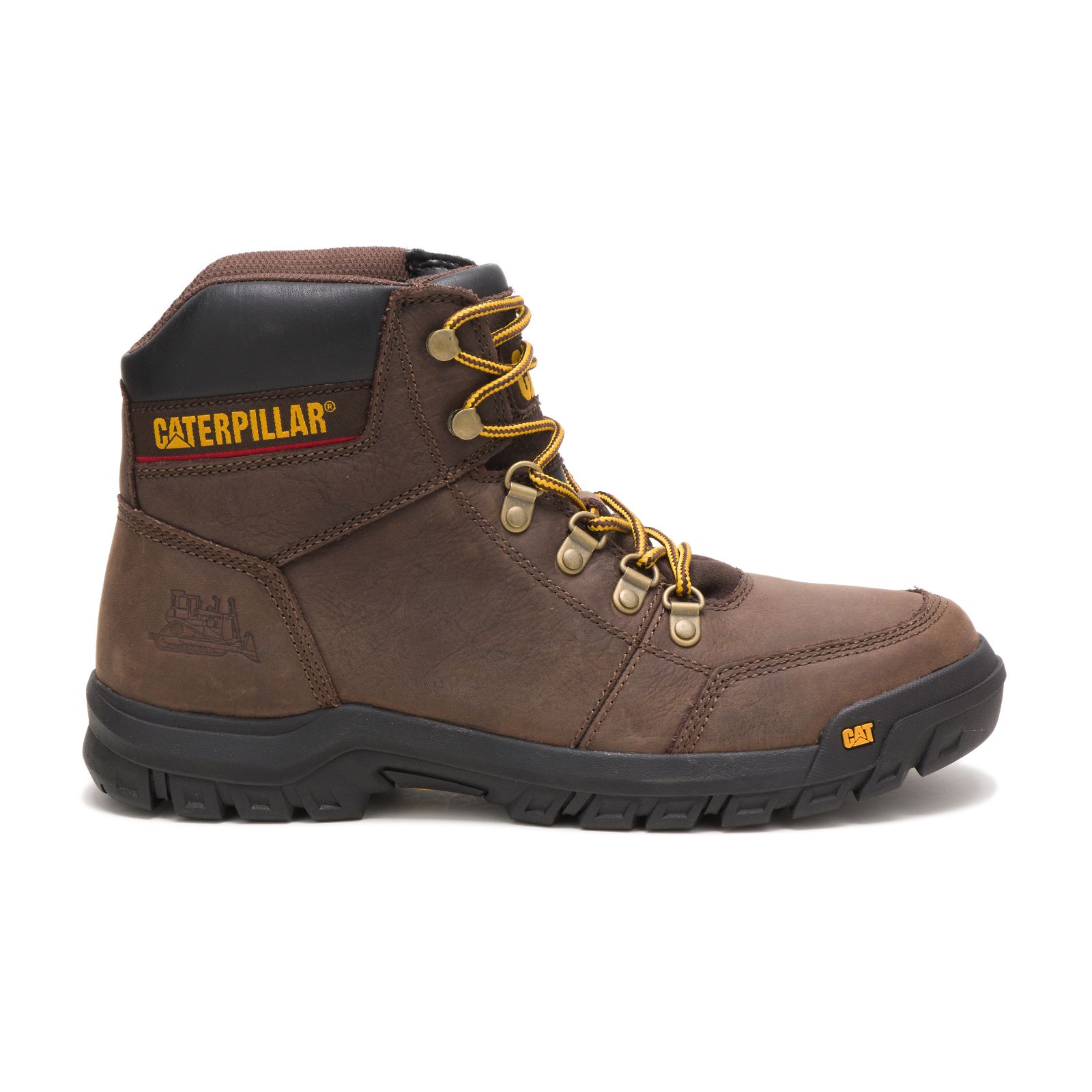 Men's Caterpillar Outline Work Boots Brown Ireland IJHV01369